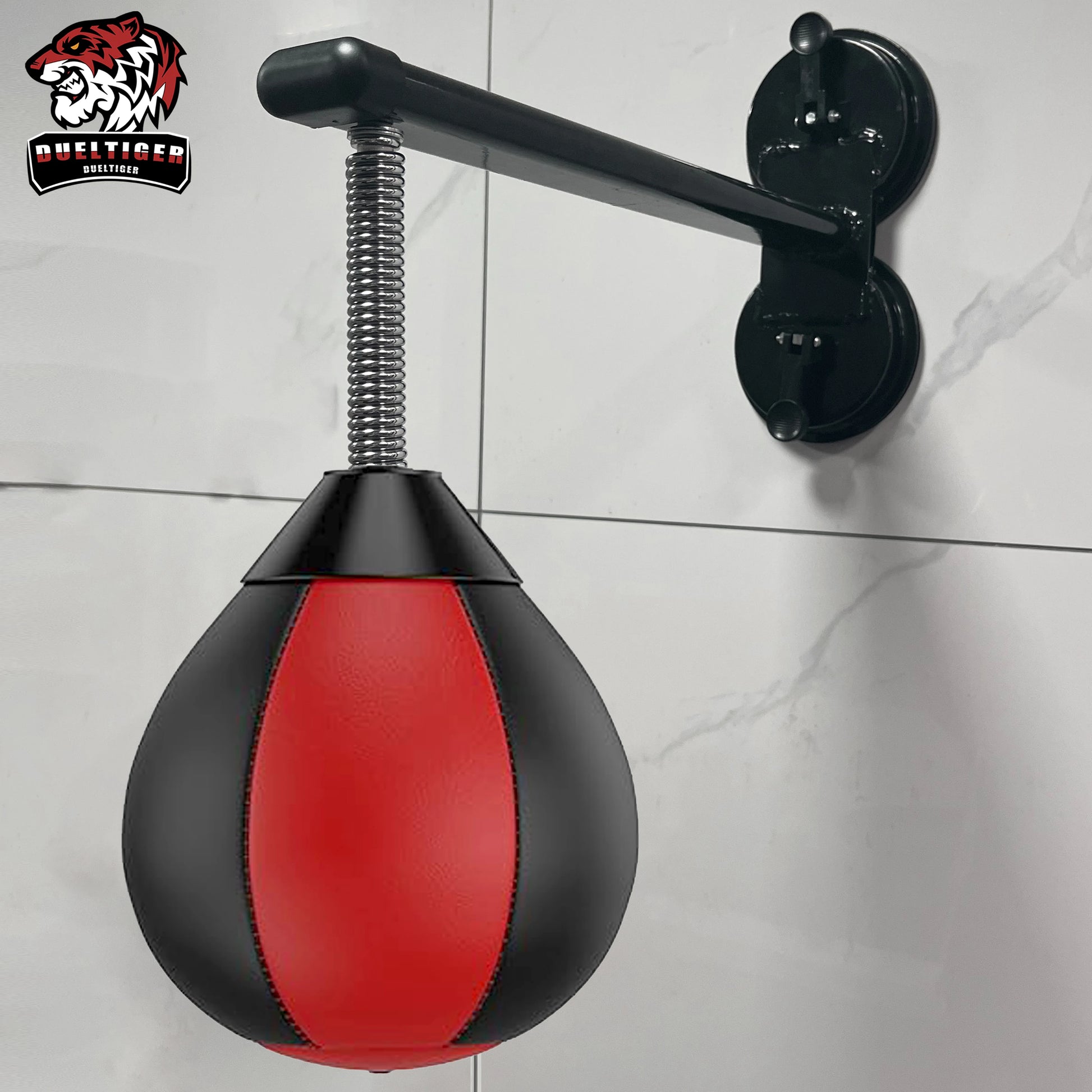 No Drilling Boxing Speed Bag with Strong Suction Cup, Wall-Mount Punching Bag & Reflex Ball for Home Gym Fitness & Workouts