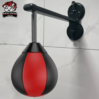No Drilling Boxing Speed Bag with Strong Suction Cup, Wall-Mount Punching Bag & Reflex Ball for Home Gym Fitness & Workouts